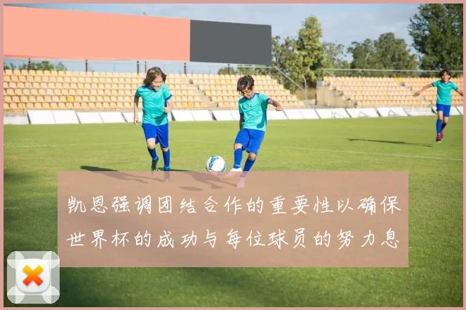 凯恩强调团结合作的重要性以确保世界杯的成功与每位球员的努力息息相关