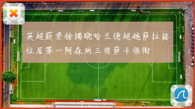 英超薪资榜揭晓哈兰德超越萨拉赫位居第一阿森纳三将萨卡领衔